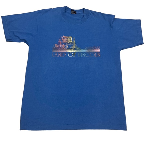 Vintage Fruit Of The Loom Best Single Stitch Springfield, Illinois Graphic Tee L - Picture 1 of 7